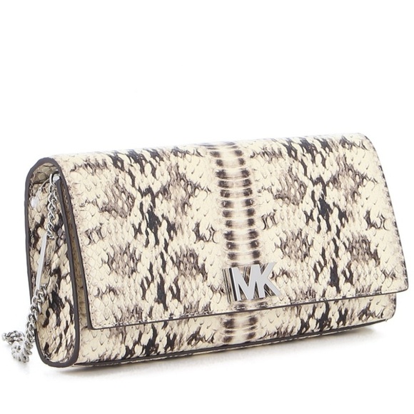 Michael Kors Snakeskin Pattern Crossbody/Clutch Bag—BEAUTIFUL!! New W/O Tags!! - Picture 1 of 16